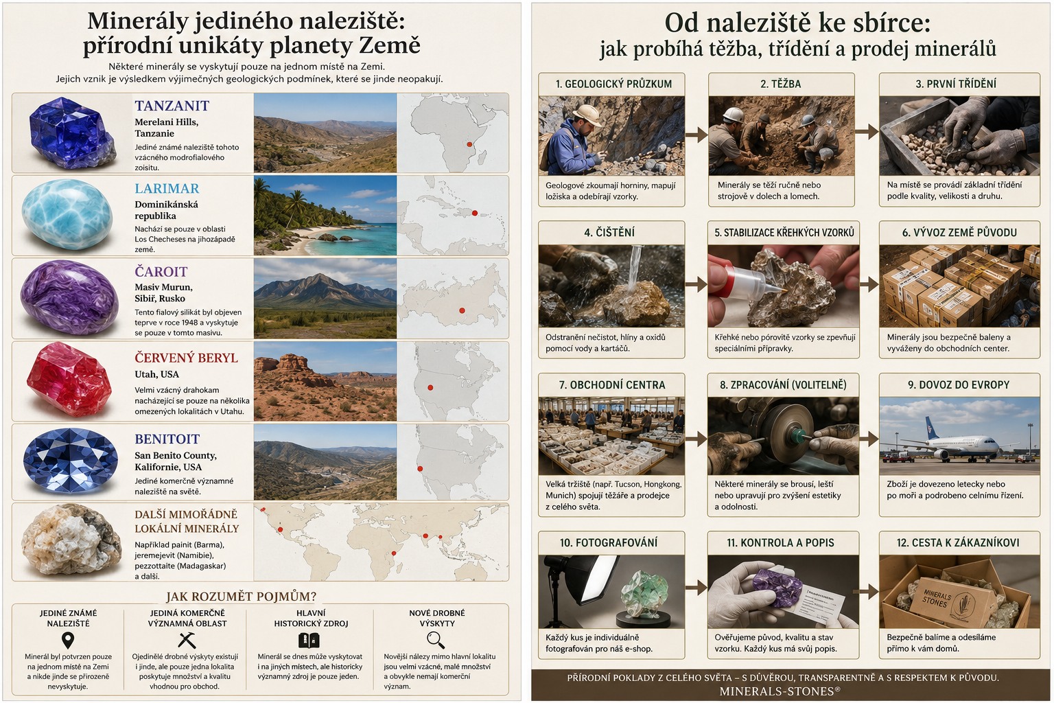 Od naleziště ke sbírce | Těžba a prodej minerálů  | Gaia minerály 